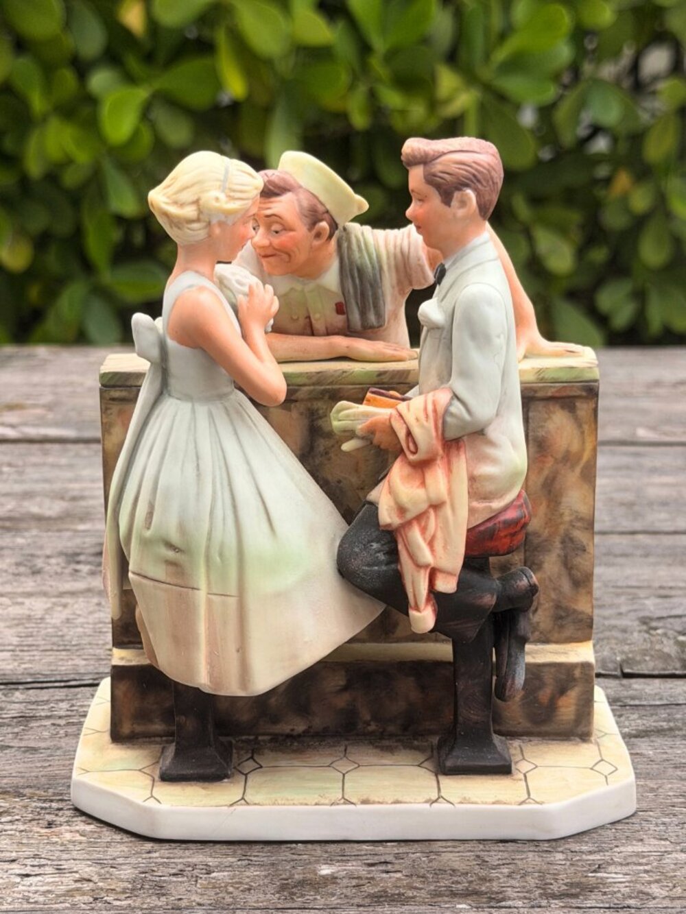 Vintage 1980 Norman Rockwell After the Prom Porcelain Figure with Box